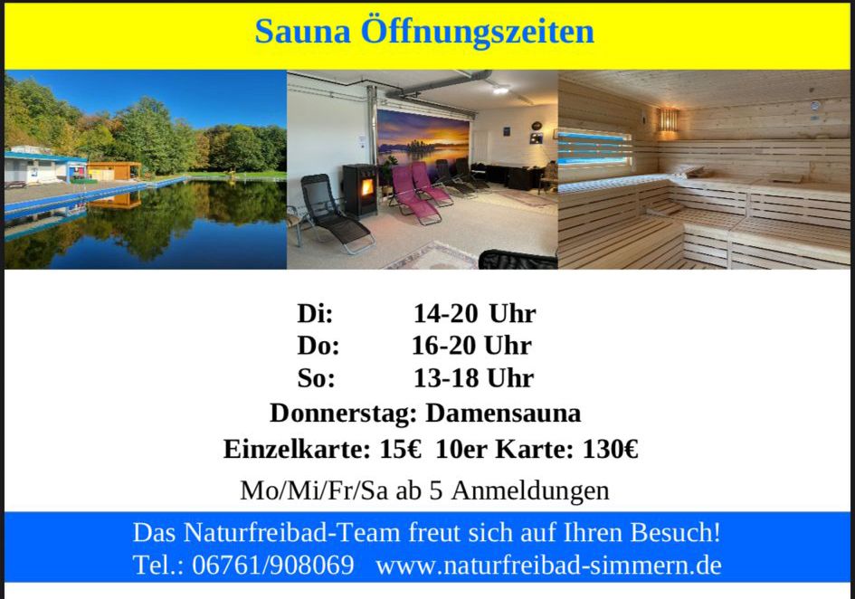 Sauna am Naturfreibad Simmern