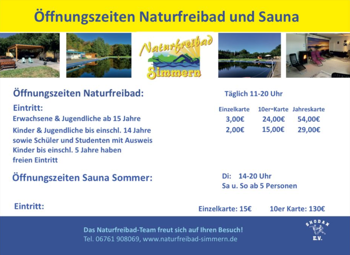 Sauna am Naturfreibad Simmern